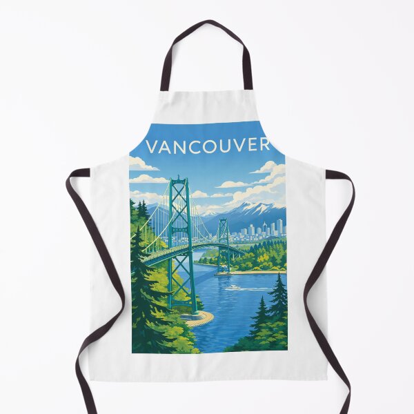 Item preview, Vancouver British Columbia with Lions Gate Bridge and Stanley Park near Burrard Inlet designed and sold by Aryabek.