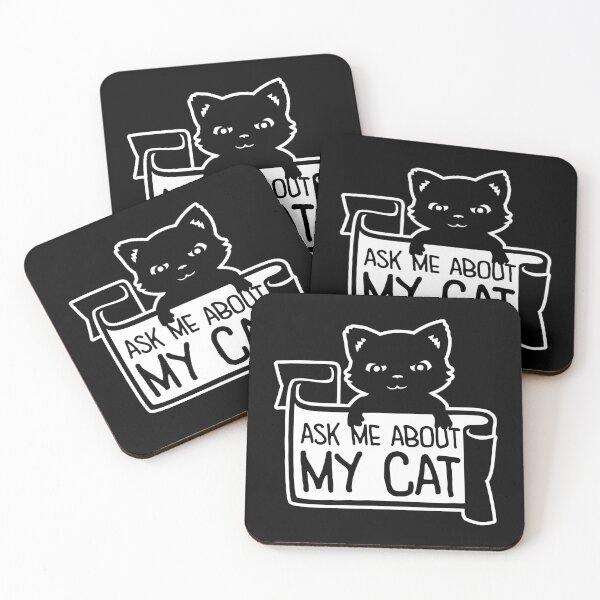 Item preview, Ask Me About My Cat Funny Lover Quote Joke Talking designed and sold by shirt-o-mat.