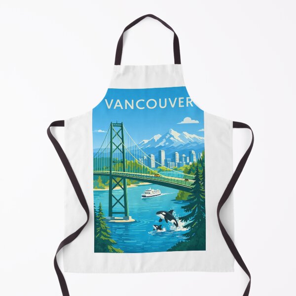 Item preview, Vancouver City in British Columbia with Lions Gate Bridge and Stanley Park in Canada designed and sold by Aryabek.