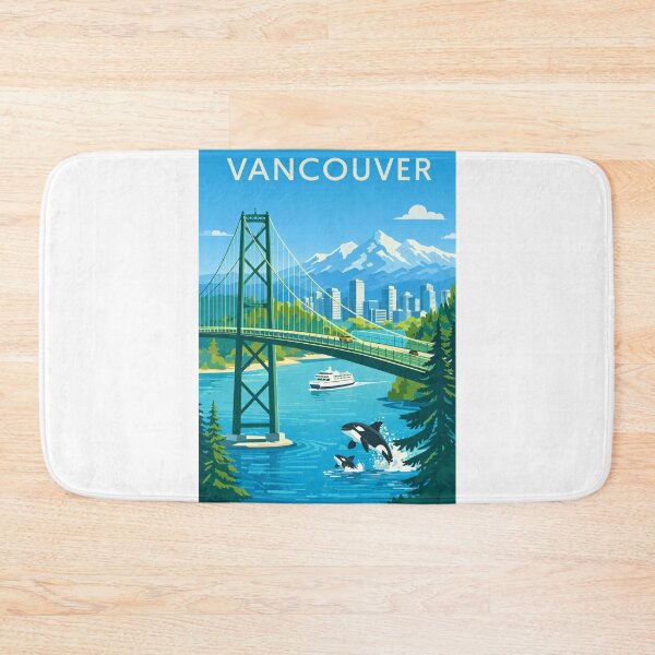 Item preview, Vancouver City in British Columbia with Lions Gate Bridge and Stanley Park in Canada designed and sold by Aryabek.