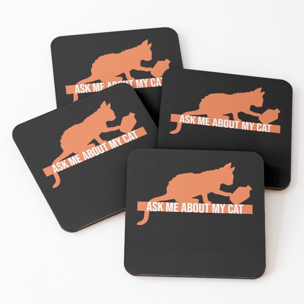 Item preview, Ask Me About My Cat Funny Lover Quote Joke Talking designed and sold by shirt-o-mat.