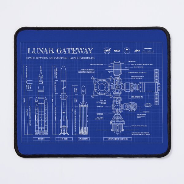 Item preview, Lunar Gateway. Space Station and Visiting Launch Vehicles (Blueprint) designed and sold by BGALAXY.