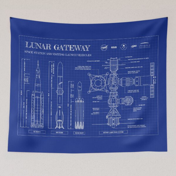 Item preview, Lunar Gateway. Space Station and Visiting Launch Vehicles (Blueprint) designed and sold by BGALAXY.