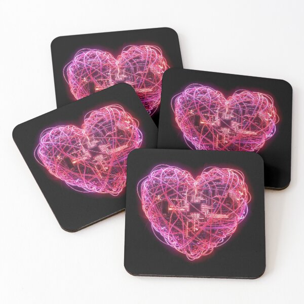 Item preview, Neon Cyberpunk Love Heart - Digital Romance Valentine designed and sold by Aura Art Studio.