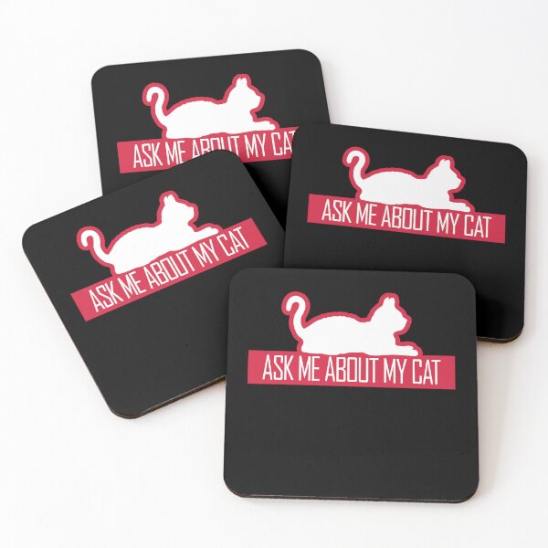 Item preview, Ask Me About My Cat Funny Lover Quote Joke Talking designed and sold by shirt-o-mat.