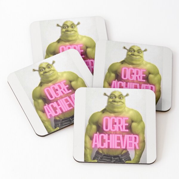 Item preview, OGRE ACHIEVER,SHREK FUNNY MOTIVATIONAL STICKER designed and sold by BANANASAURUS02.