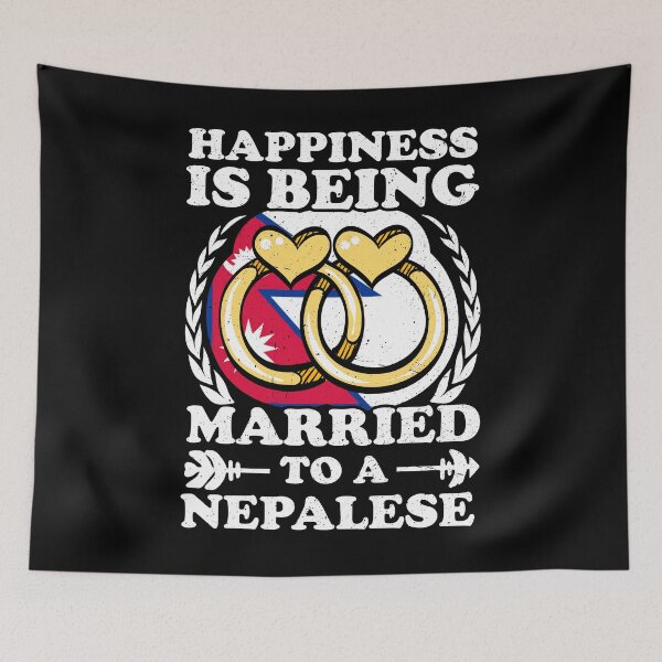 Item preview, Happiness Is Being Married To A Nepalese designed and sold by GabbyKash.