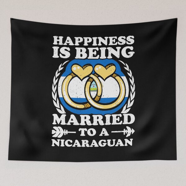 Item preview, Happiness Is Being Married To A Nicaraguan designed and sold by GabbyKash.