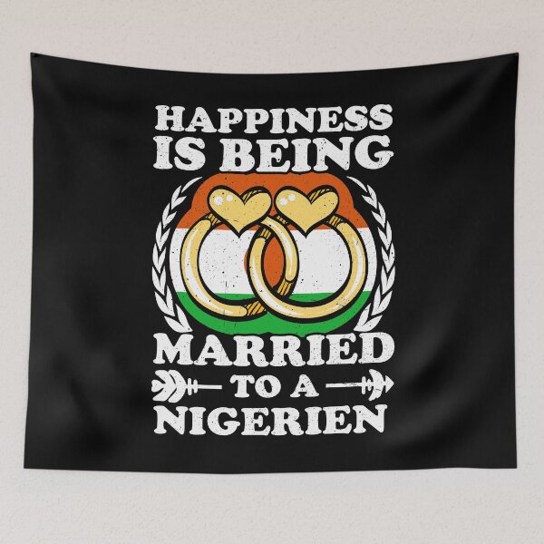 Item preview, Happiness Is Being Married To A Nigerien designed and sold by GabbyKash.