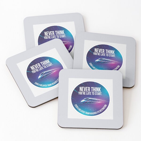 Item preview, Never Too Late To Start Delayed Train Destination Quote Sticker designed and sold by Scro-Ciob-Shop.