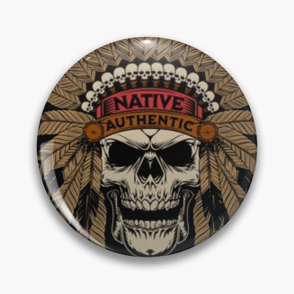 Item preview, Apache Warrior Skull - Native Authentic Headdress Art designed and sold by GenZFashion000.