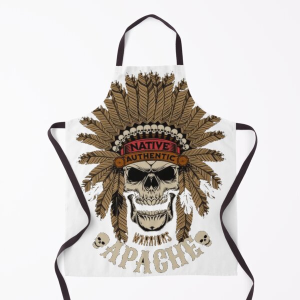 Item preview, Apache Warrior Skull - Native Authentic Headdress Art designed and sold by GenZFashion000.