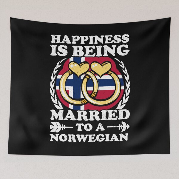 Item preview, Happiness Is Being Married To A Norwegian designed and sold by GabbyKash.