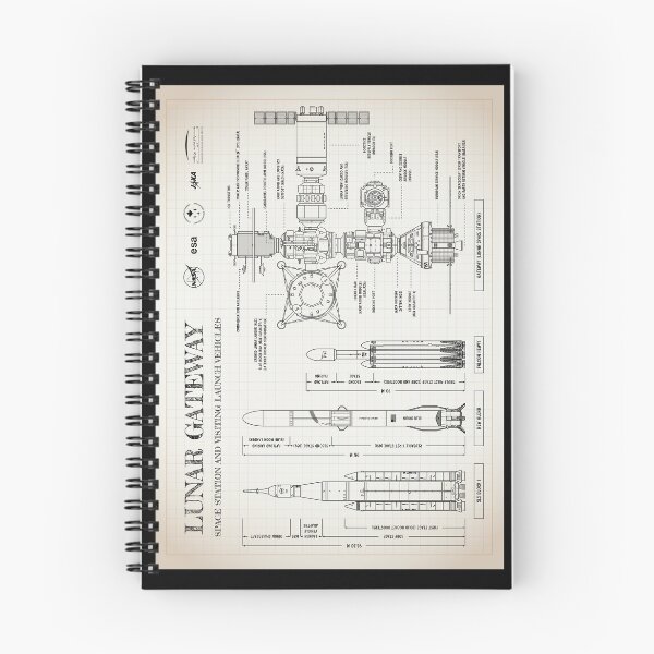 Item preview, Lunar Gateway. Space Station and Visiting Launch Vehicles (Ivory Brown) designed and sold by BGALAXY.