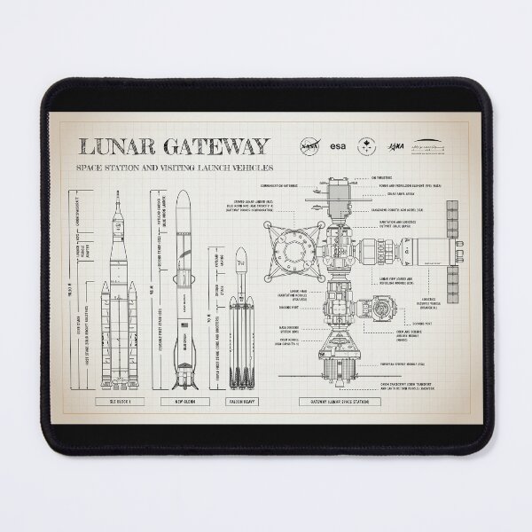 Item preview, Lunar Gateway. Space Station and Visiting Launch Vehicles (Ivory Brown) designed and sold by BGALAXY.