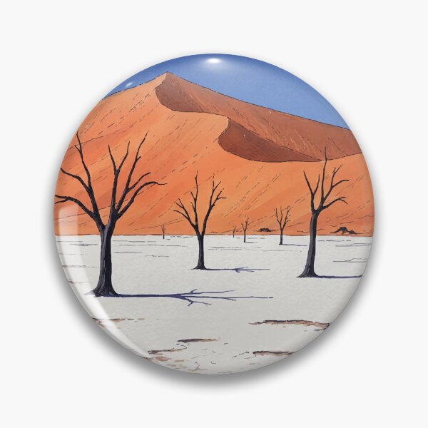 Item preview, Deadvlei Namibia - Skeleton Trees Watercolor Art designed and sold by TheDesignDen21.