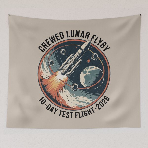 Item preview, space - moon - lunar flyby - moon mission - crewed mission - spaceflight - astronaut - crewed lunar flyby - rocket - spacecraft - capsule - orbit - exploration - lunar - moon lover  designed and sold by JansenGS.