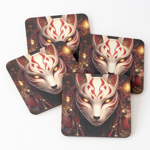Item preview, Mystical Kitsune Mask – Japanese Folk Art designed and sold by Mauswohn.