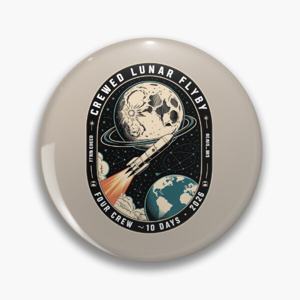 Item preview, space - moon - lunar flyby - moon mission - crewed mission - spaceflight - astronaut - crewed lunar flyby - rocket - spacecraft - capsule - orbit - exploration - lunar - moon lover  designed and sold by JansenGS.