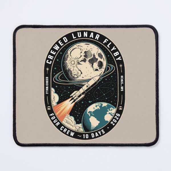Item preview, space - moon - lunar flyby - moon mission - crewed mission - spaceflight - astronaut - crewed lunar flyby - rocket - spacecraft - capsule - orbit - exploration - lunar - moon lover  designed and sold by JansenGS.