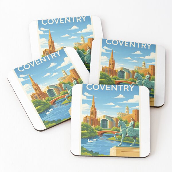 Item preview, Coventry Cathedral and Lady Godiva Statue by River Sherbourne in Coventry City Centre designed and sold by Aryabek.