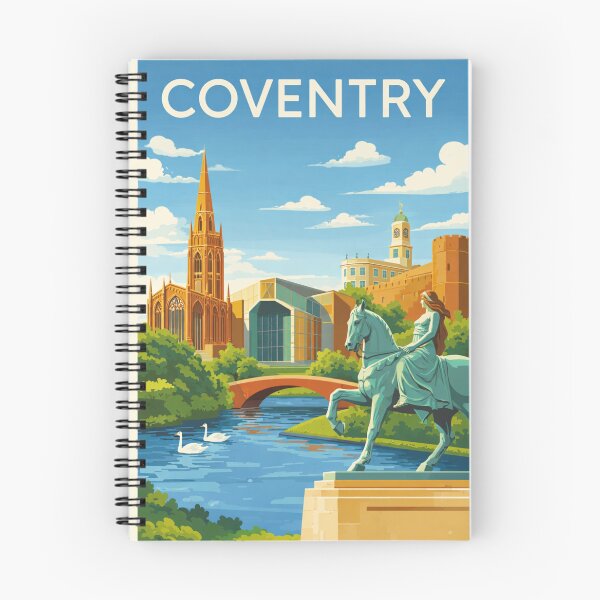 Item preview, Coventry Cathedral and Lady Godiva Statue by River Sherbourne in Coventry City Centre designed and sold by Aryabek.