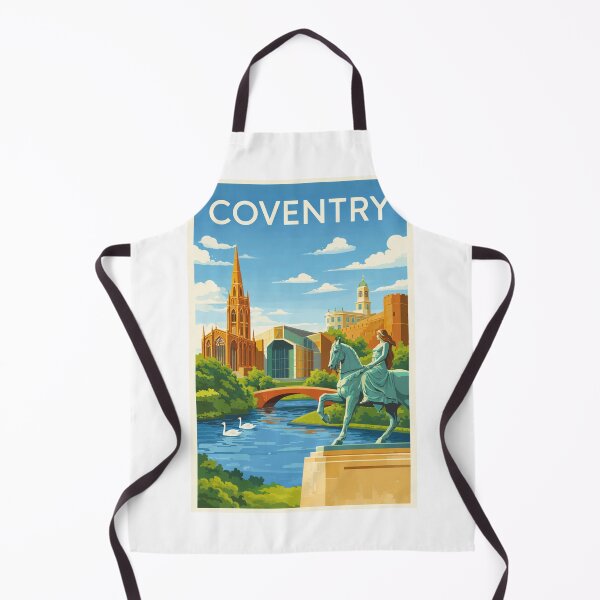 Item preview, Coventry Cathedral and Lady Godiva Statue by River Sherbourne in Coventry City Centre designed and sold by Aryabek.