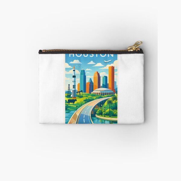 Item preview, Houston Skyline with NASA Johnson Space Center and Downtown Houston designed and sold by Aryabek.