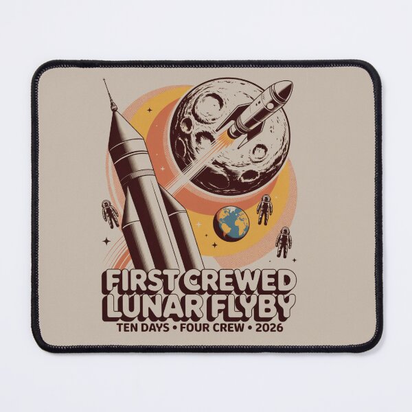 Item preview, space - moon - lunar flyby - moon mission - crewed mission - spaceflight - astronaut - crewed lunar flyby - rocket - spacecraft - capsule - orbit - exploration - lunar - moon lover  designed and sold by JansenGS.