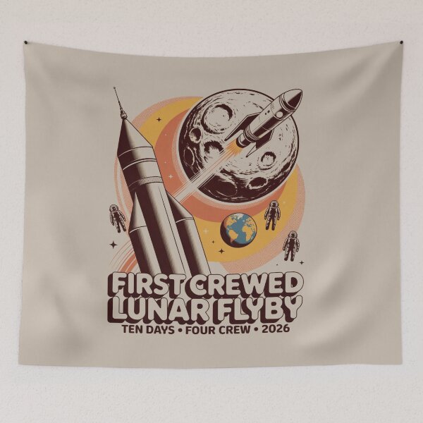 Item preview, space - moon - lunar flyby - moon mission - crewed mission - spaceflight - astronaut - crewed lunar flyby - rocket - spacecraft - capsule - orbit - exploration - lunar - moon lover  designed and sold by JansenGS.