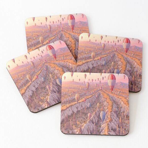 Item preview, Cappadocia Turkey - Hot Air Balloon Watercolor Scenery designed and sold by TheDesignDen21.