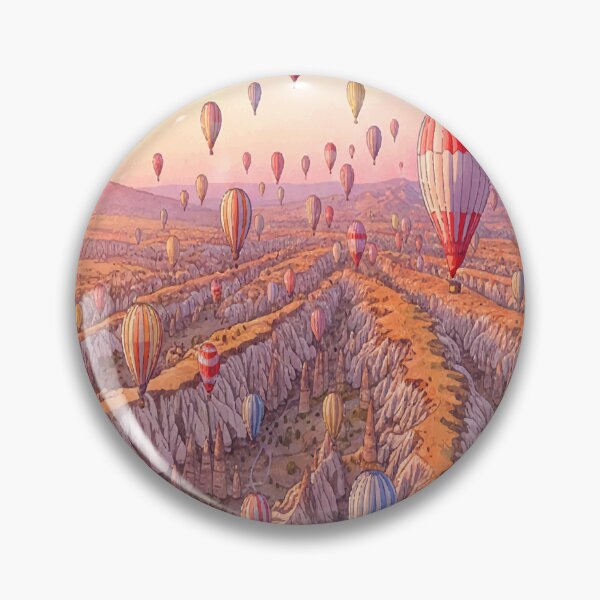 Item preview, Cappadocia Turkey - Hot Air Balloon Watercolor Scenery designed and sold by TheDesignDen21.