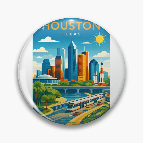Item preview, Houston Texas Skyline with Buffalo Bayou and Texas Medical Center designed and sold by Aryabek.