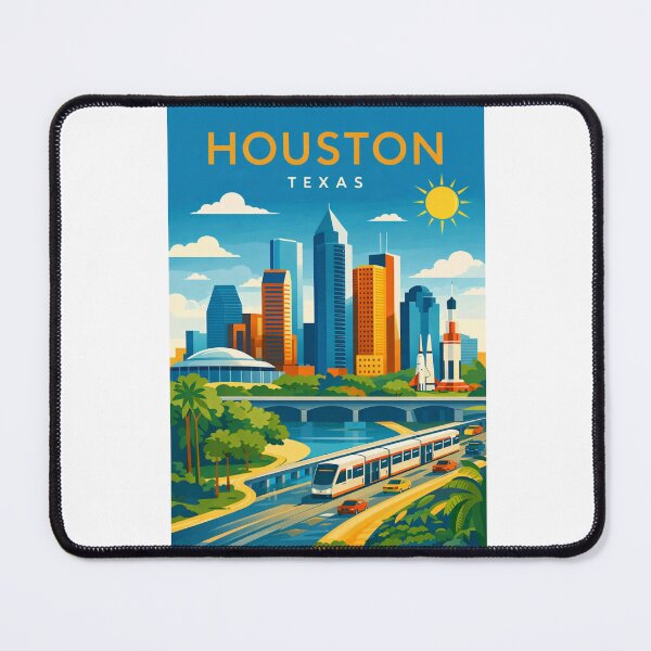 Item preview, Houston Texas Skyline with Buffalo Bayou and Texas Medical Center designed and sold by Aryabek.