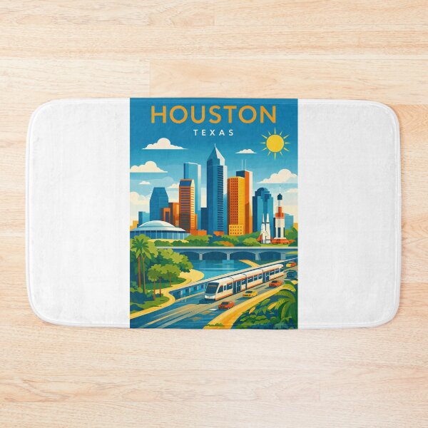 Item preview, Houston Texas Skyline with Buffalo Bayou and Texas Medical Center designed and sold by Aryabek.