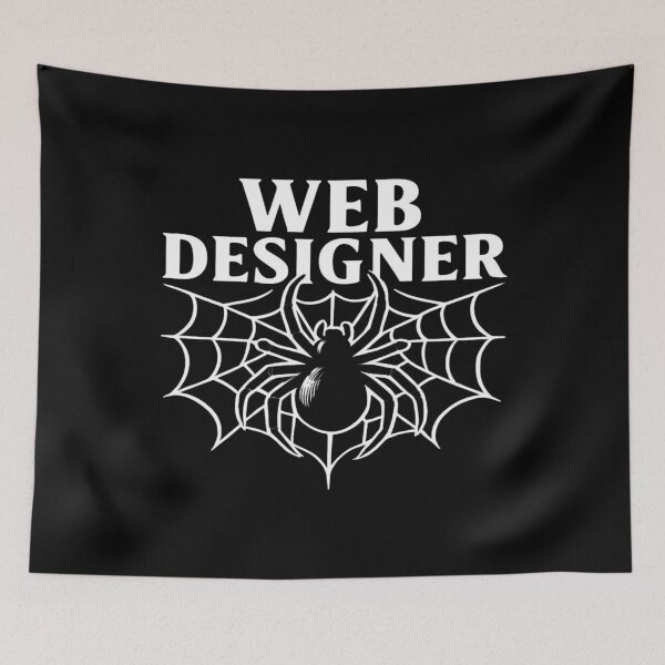 Item preview, Creative “Web Designer” Spider‑Web Illustration with Clever Tech Pun for Developers & Creatives designed and sold by Bright Nest Studio.