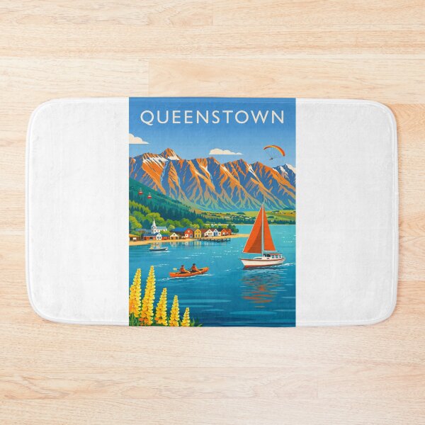 Item preview, Queenstown Waterfront with Lake Wakatipu and The Remarkables designed and sold by Aryabek.
