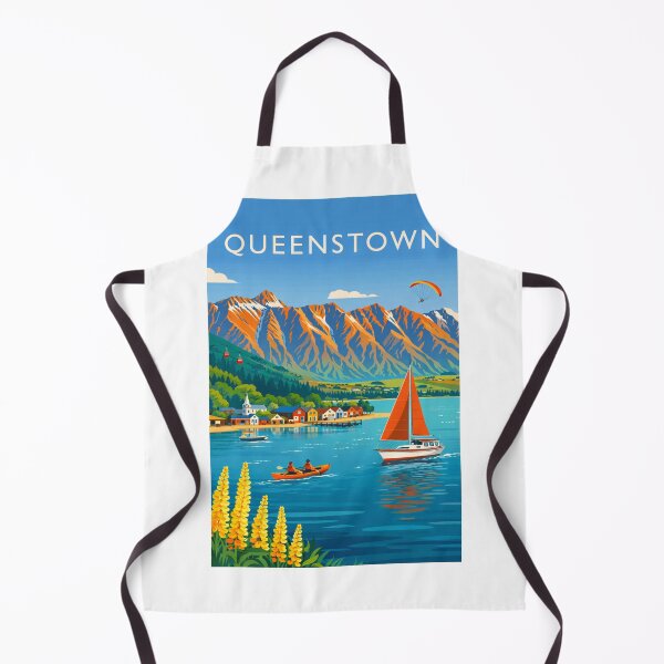 Item preview, Queenstown Waterfront with Lake Wakatipu and The Remarkables designed and sold by Aryabek.
