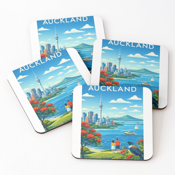 Item preview, Auckland Skyline with Sky Tower and Waitematā Harbour designed and sold by Aryabek.