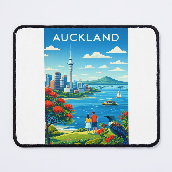 Item preview, Auckland Skyline with Sky Tower and Waitematā Harbour designed and sold by Aryabek.