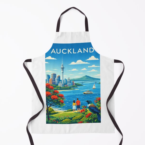 Item preview, Auckland Skyline with Sky Tower and Waitematā Harbour designed and sold by Aryabek.