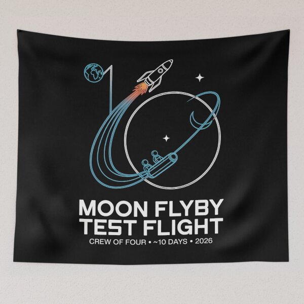 Item preview, space - moon - lunar flyby - moon mission - crewed mission - spaceflight - astronaut - crewed lunar flyby - rocket - spacecraft - capsule - orbit - exploration - lunar - moon lover  designed and sold by JansenGS.