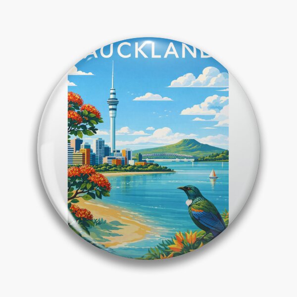 Item preview, Auckland Harbour with Sky Tower and Rangitoto Island designed and sold by Aryabek.