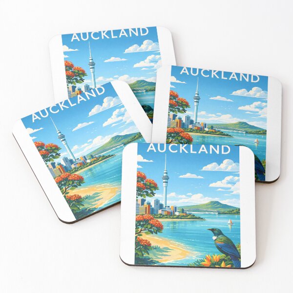 Item preview, Auckland Harbour with Sky Tower and Rangitoto Island designed and sold by Aryabek.