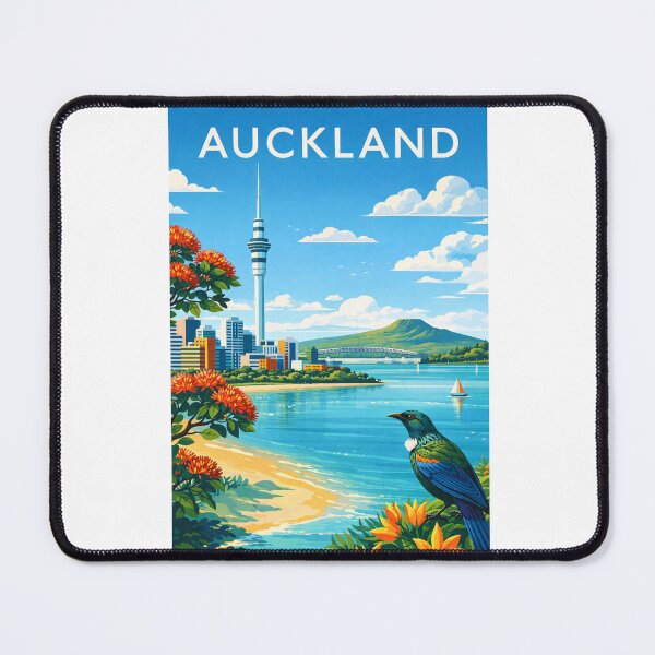 Item preview, Auckland Harbour with Sky Tower and Rangitoto Island designed and sold by Aryabek.