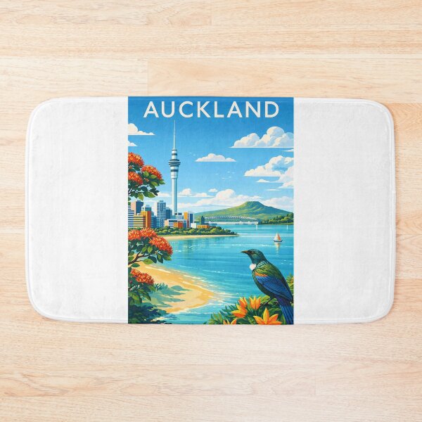 Item preview, Auckland Harbour with Sky Tower and Rangitoto Island designed and sold by Aryabek.