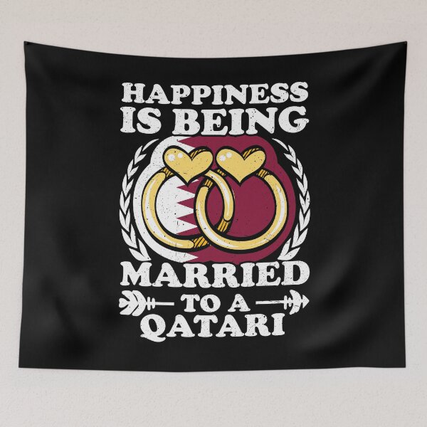 Item preview, Happiness Is Being Married To A Qatari designed and sold by GabbyKash.