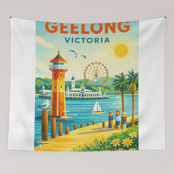 Item preview, Geelong Waterfront, Cunningham Pier and Eastern Beach in Geelong Victoria designed and sold by StampMyPassport.