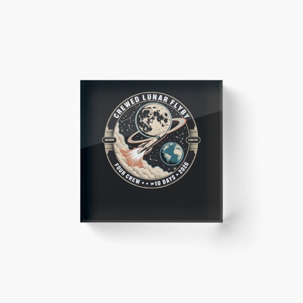 Item preview, space - moon - lunar flyby - moon mission - crewed mission - spaceflight - astronaut - crewed lunar flyby - rocket - spacecraft - capsule - orbit - exploration - lunar - moon lover  designed and sold by JansenGS.