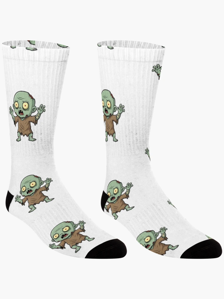 Thumbnail 3 of 5, Socks, Undead Protocol: Cyber-Vector Zombie Edition designed and sold by RjeeStudio.